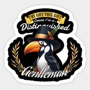 The Distinguished Tucan Gentleman Sticker